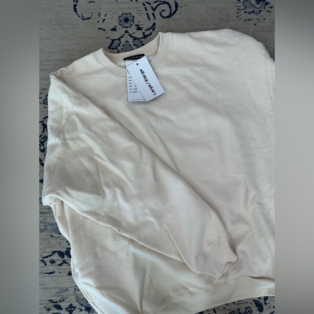 Brandy Melville sweatshirt, Ivory, oversized fit